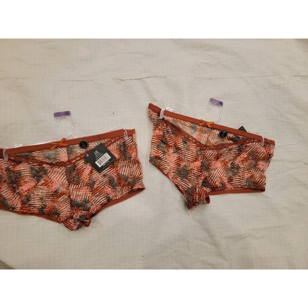 Body Frosting Womens‎ Boyshort Underwear Sexy Lace Size 1X Lingerie NEW Lot Of 2